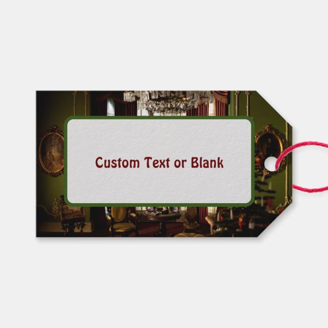 Etiqueta Para Presente Um Natal Vitoriano - Cartões de Mesa Personalizáve (Frente (horizontal))