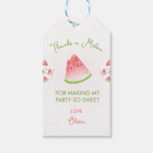 Etiqueta Para Presente Um no aniversário da Melon Watermelon