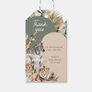 Etiqueta Para Presente Um Pouco Selvagem Animais Safari Favorecem Etiquet