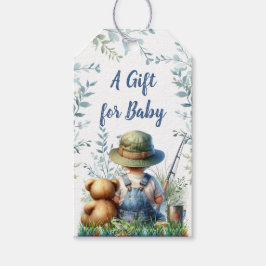 Etiqueta Para Presente Um presente para o bebê | Bebê e Urso de Teddy