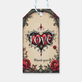 Etiqueta Para Presente Um romance gótico. Um estilo gótico ornamentado,