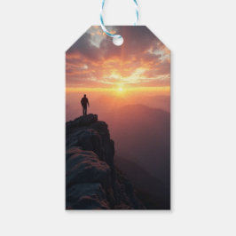 Etiqueta Para Presente Um sol majestoso visto do pico da montanha