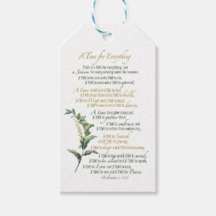 Etiqueta Para Presente Um tempo para tudo - Eclesiastes 3: 1-8