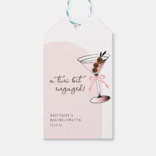 Etiqueta Para Presente Um tini pouco engajada Martini Rosa Despedida de S