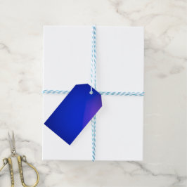Etiqueta Para Presente Uma etiqueta de presente azul vibrante com acabame