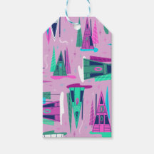 Uma etiqueta de presente de feriado de quadro