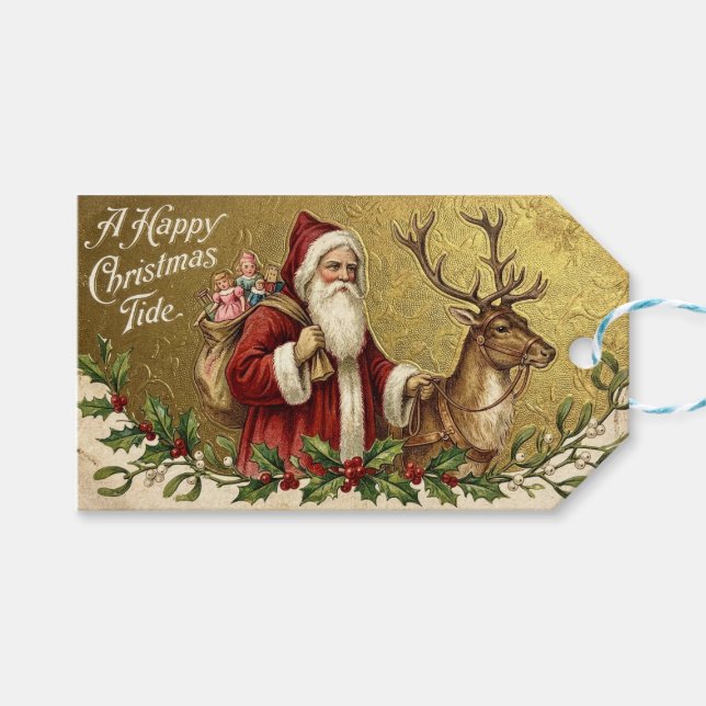 Etiqueta Para Presente Uma Feliz Época de Natal (Frente (horizontal))