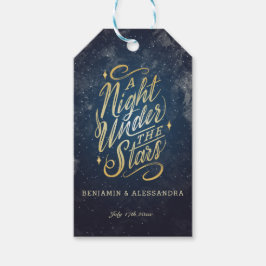Etiqueta Para Presente Uma noite sob a etiqueta do presente das estrelas