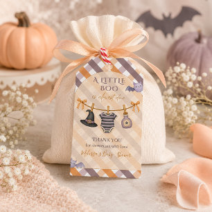 Etiqueta Para Presente Uma Pequena Boo Festa de Bebê na Linha de Roupas d