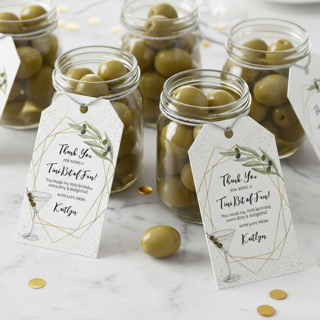 Etiqueta Para Presente Uma Pequena Diversão Noite de Martini (Criador carregado)