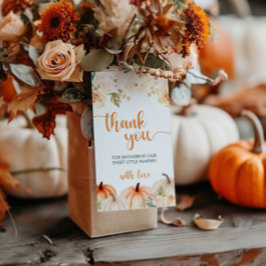 Etiqueta Para Presente Uma Pequena Festa de Bebê do Outono do Pequeno Abó