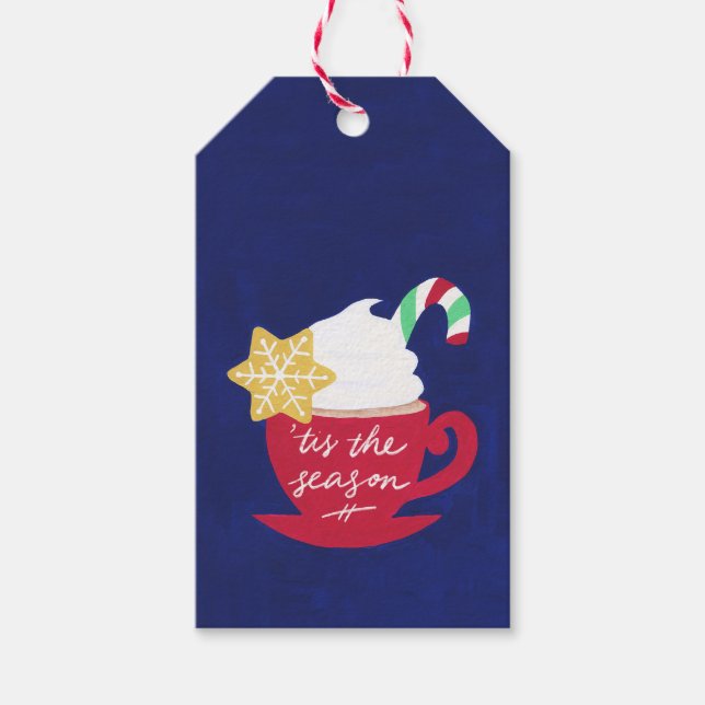 Etiqueta Para Presente Uma taça de 'Tis the Season' (Frente)