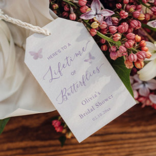 Etiqueta Para Presente Uma vida inteira de Butterflies Chá de panela Favo