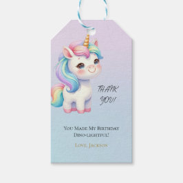 Etiqueta Para Presente Unicorn Birthday Party Gift Tag Thank You Note