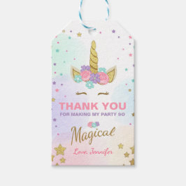 Etiqueta Para Presente Unicorn obrigado você marca Unicorn Magical Birthd