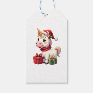 Etiqueta Para Presente Unicorn Xmas Decoration Santa Unicorn Christmas T-