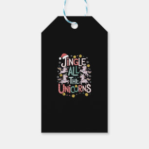 Etiqueta Para Presente Unicórnios de Natal Tocam Todos Os Unicórnios do E