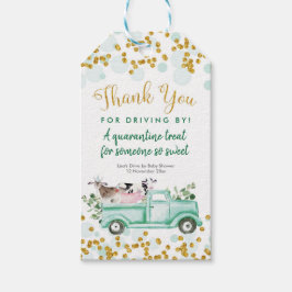 Etiqueta Para Presente Unidade de fazenda por obrigado Chá de fraldas que