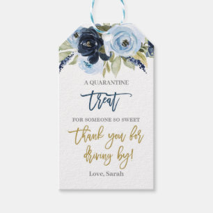 Etiqueta Para Presente Unidade por floral azul