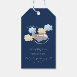 Etiqueta Para Presente Up Up and Away Watercolor Airplane Boy Baby Shower