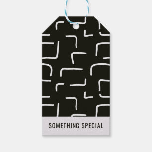 Etiqueta Para Presente Urban Geo Carbon Black Padrão de Liquidificado