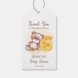 Etiqueta Para Presente Ursinho de mel com vassoura-de-vidro