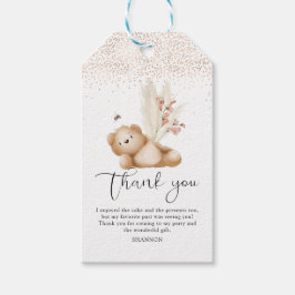 Etiqueta Para Presente Urso & Abelha Cartão de Agradecimento de Primeiro