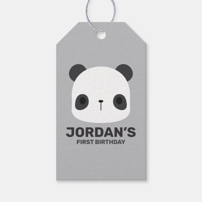 Etiqueta Para Presente Urso Castanho Bonito com Nand Personalizado (Frente)