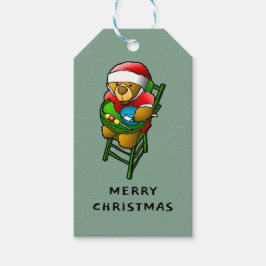 Etiqueta Para Presente Urso de Natal