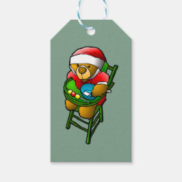 Etiqueta Para Presente Urso de Natal