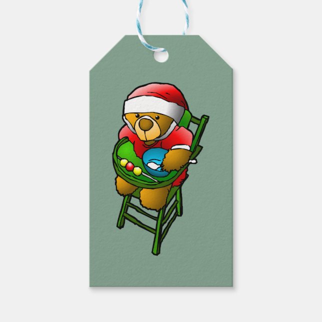 Etiqueta Para Presente Urso de Natal (Frente)