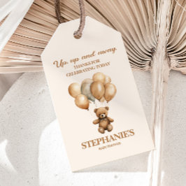 Etiqueta Para Presente Urso de Pelúcia Vintage Up Up Away Sem Gênero