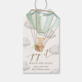 Etiqueta Para Presente Urso Mal Esperando Urso de Pelúcia Menta Pop Quand