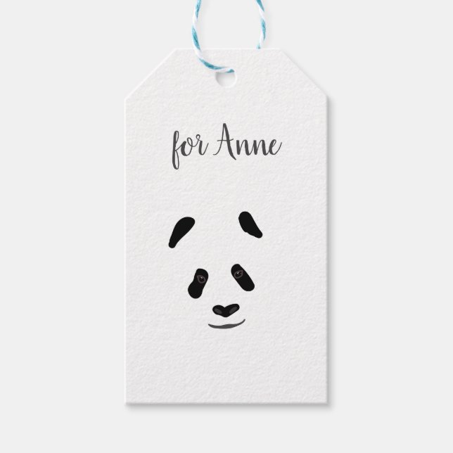 Etiqueta Para Presente Urso Panda Bonito (Frente)
