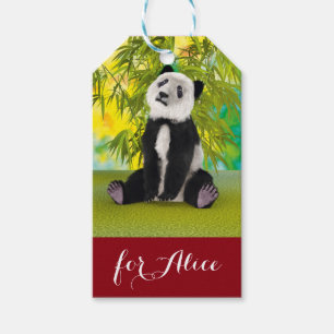 Etiqueta Para Presente Urso Panda Fofo Presente Perfeito para Amantes de
