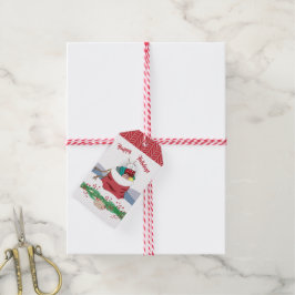Etiqueta Para Presente Urso Polar Miúdo a sair aos presentes de Natal