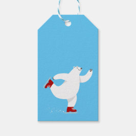 Etiqueta Para Presente Urso Polar no gelo