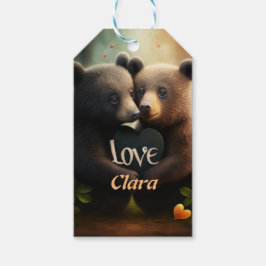 Etiqueta Para Presente Ursos bonitos se abraçando no amor