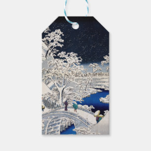 Etiqueta Para Presente Utagawa Hiroshige - Ponte do Tambor em Meguro