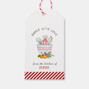 Etiqueta Para Presente Utensílios Baking Mistura de padeiros de férias