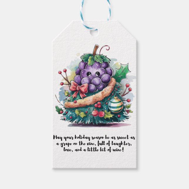 Etiqueta Para Presente uva de Natal (Frente)