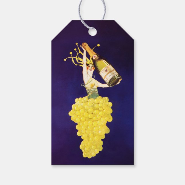Etiqueta Para Presente Uvas Champagne  (Frente)