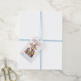 Etiqueta Para Presente Vaca de Natal Pun