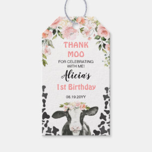 Etiqueta Para Presente Vaca Moo Aniversário Obrigado