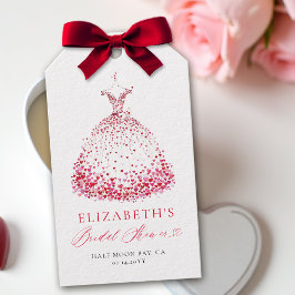 Etiqueta Para Presente Valentine Hearts Vestido Bridal Shower Caprichoso