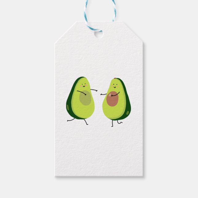 ETIQUETA PARA PRESENTE VAMOS AVOCUDDLE, AVOCADO DESIGN (Frente)