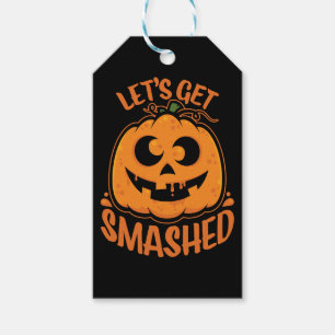 Etiqueta Para Presente Vamos Esmagado - Tomada de Halloween - O-Lanterna