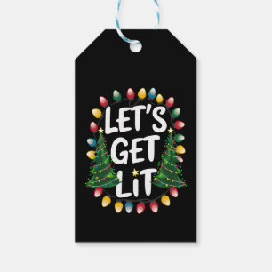 Etiqueta Para Presente Vamos Ficar Bêbados Camiseta Engraçada De Natal Lu