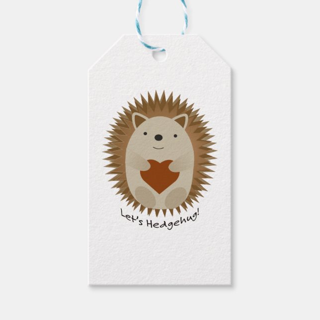 Etiqueta Para Presente Vamos Hedgehug Hegehog (Frente)