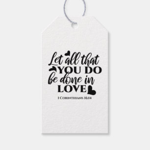 Etiqueta Para Presente Vamos todos fazer amor - 1 cor 16:14